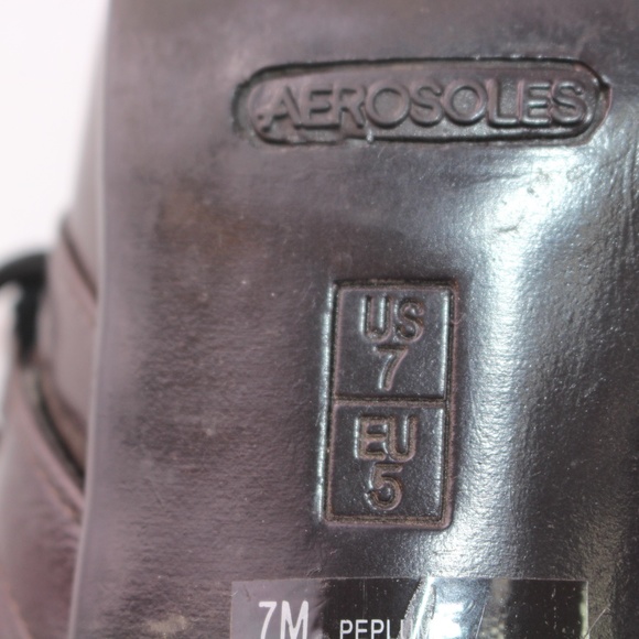Aerosoles Dark Chocolate Leather Mules size 7 - Picture 7 of 7